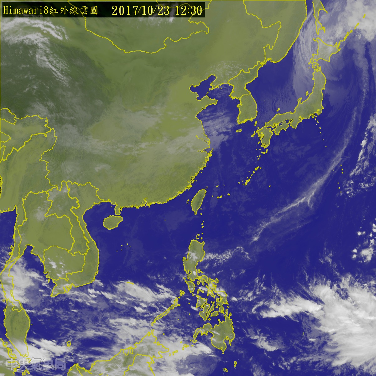 中央氣象局預報員陳建安指出，在關島附近有一熱帶性低氣壓，結構漸趨完整，最快今日將升級為今年第22號颱風「蘇拉」，未來路徑如果北轉（距離台灣較近）或是偏西都將與週四(26日)之後的天氣型態有密切關係。 圖：中央氣象局
