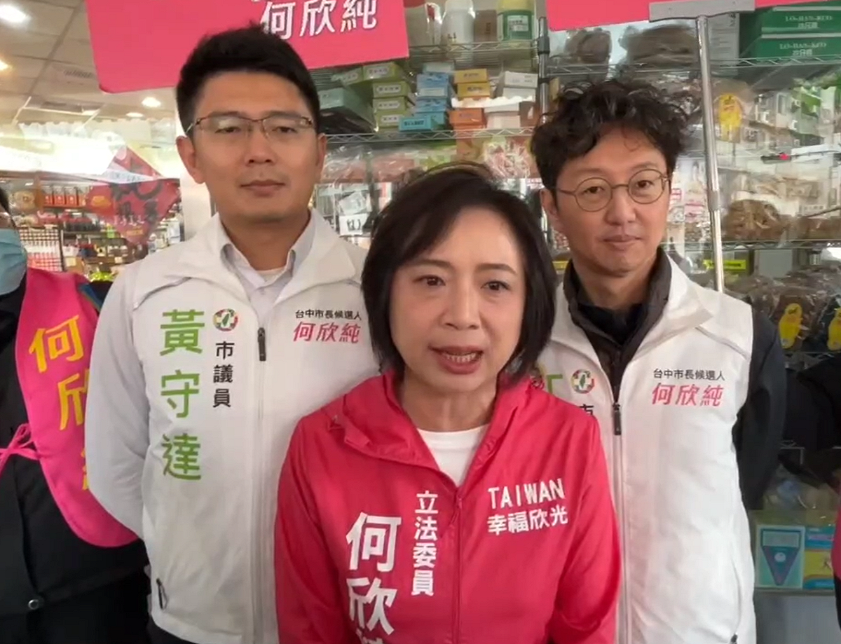 台中市長盧秀燕認為市長提名3月底太晚了，何欣純受訪時說，「這都是盧秀燕個人的政治算計。」 圖：何欣純服務處/提供