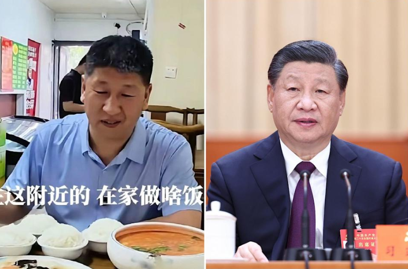 中國另一名美食博主因外貌被指酷似習近平，長期遭網民嘲諷與洗版。 圖：翻攝自Ｘ／@whyyoutouzhele