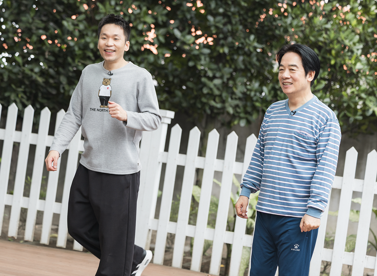 賴清德跟李洋笑得很開心。 圖：總統府提供