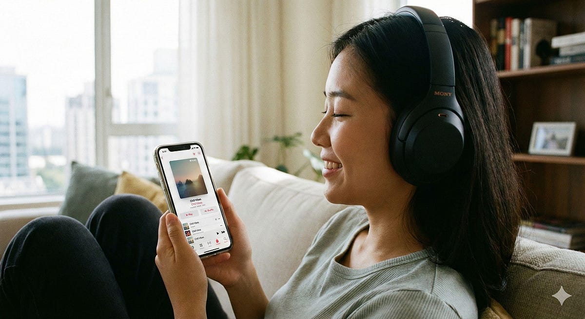 蘋果祭優惠，Apple Music新戶3月5日前申請，享半年免費試用。 圖：Gemini_AI生成 / 曾郡秋 製