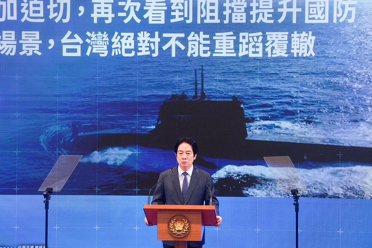 賴清德總統今（11）天上午召開「國家安全不能等！支持國防採購特別條例」記者會。 圖：張良一／攝