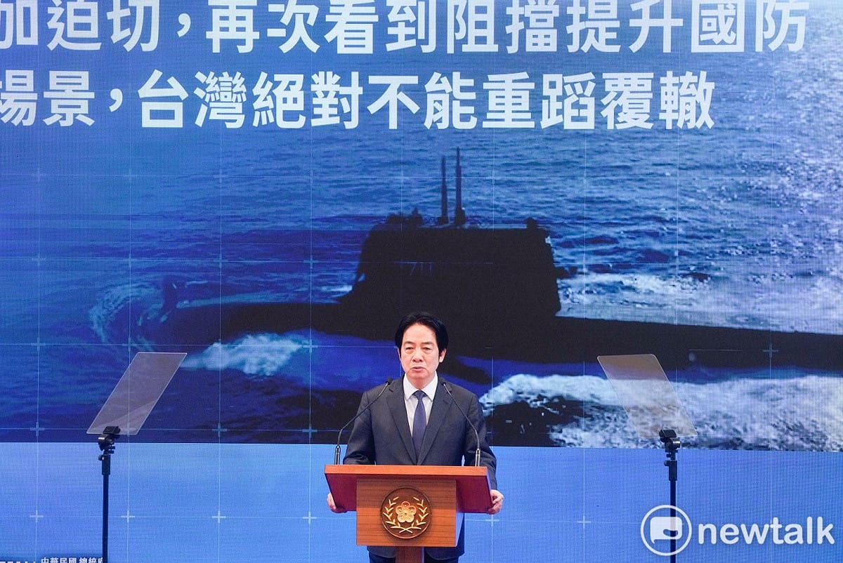 賴清德主持「國家安全不能等！支持國防採購特別條例」記者會。 圖：張良一／攝
