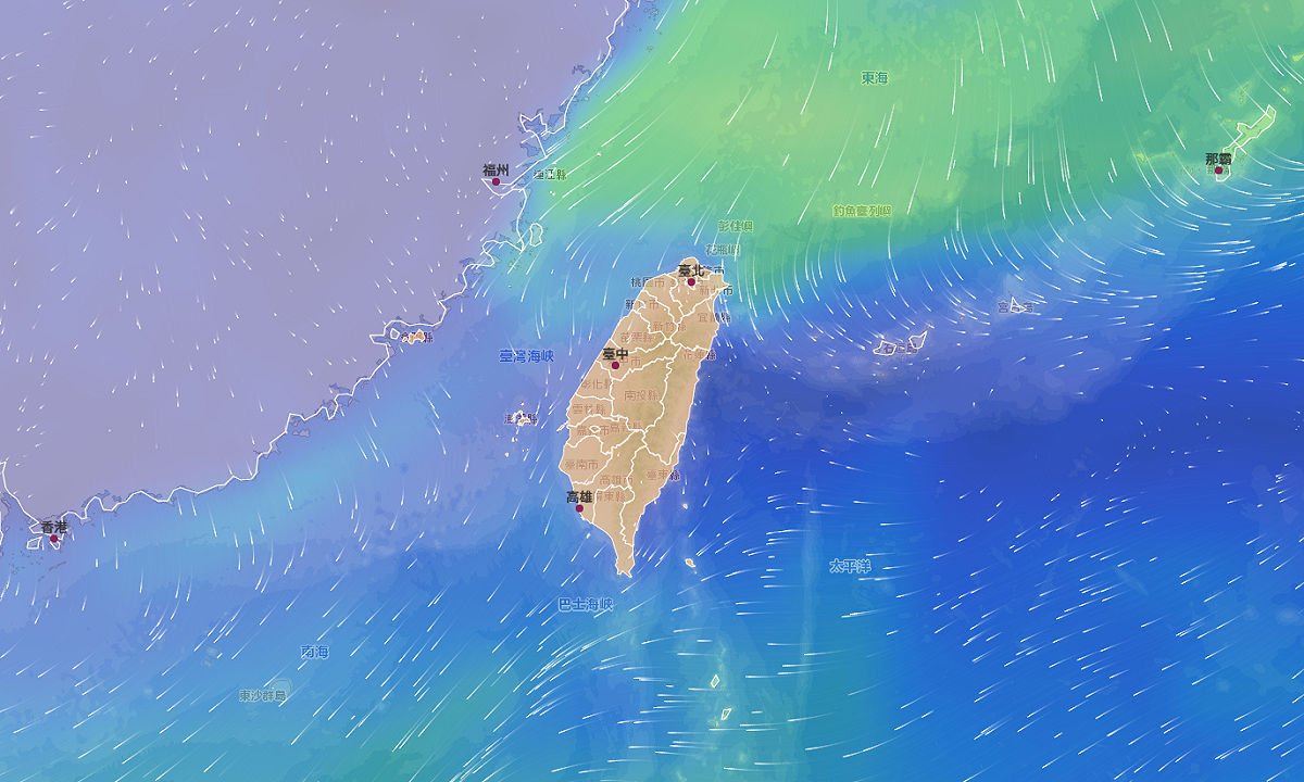 未來一週有兩波東北季風南下。 圖：取自氣象署
