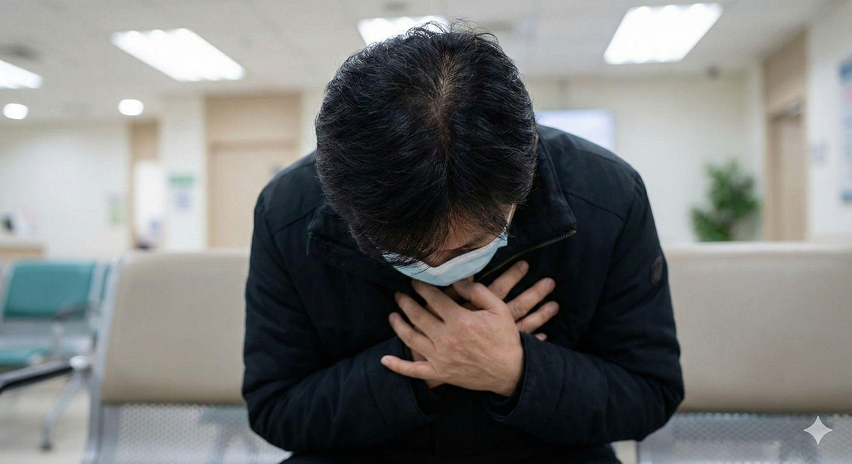 衛福部示警春節病毒風險，籲打疫苗，現呼吸困難等危兆快就醫。 圖：Gemini_AI生成 / 曾郡秋 製