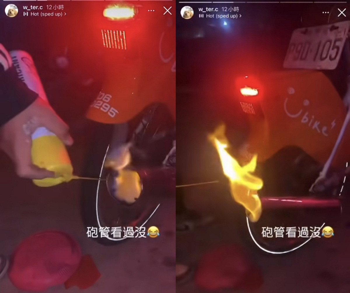 有民眾違規使用YouBike微笑單車，引起關注討論。 圖：翻攝自Threads
