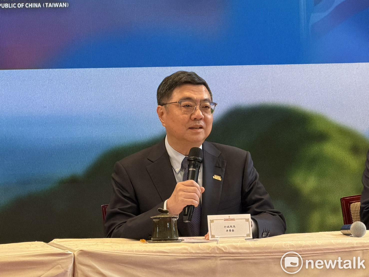 行政院長卓榮泰出席「因應台美簽署貿易協議新局」國安高層會議會後記者會。 圖：高逸帆／攝