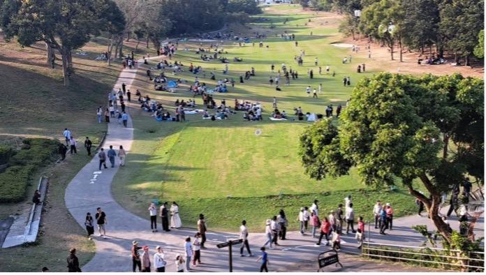 高雄果嶺自然公園春節刷新開園以來的入園人潮新高紀錄。 圖：高雄市公園處/提供