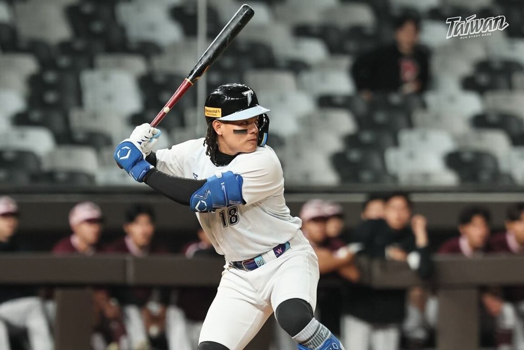 備戰世界棒球經典賽（WBC），台灣隊21日在台北大巨蛋閉門出戰韓國職棒培證英雄隊，野手張育成（圖）單場擊出2支安打，包含1分打點的追平安打。（中職聯盟提供）中央社記者蘇志畬傳真　115年2月21日