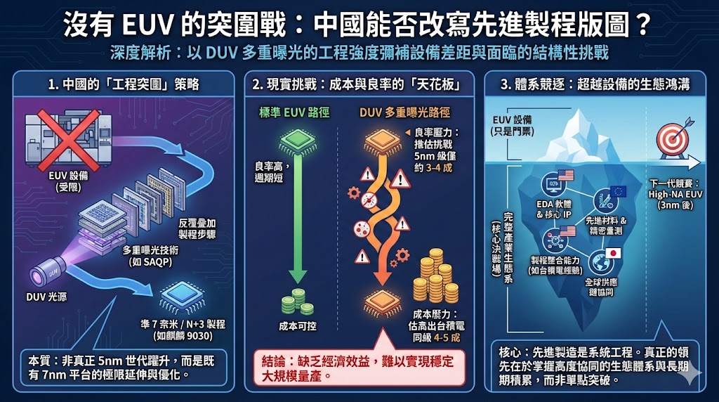 童振源表示，若回到技術本質與產業結構檢視，中國是否真能在先進製程上追上領先者，答案遠比標題來得複雜。 圖：童振源提供