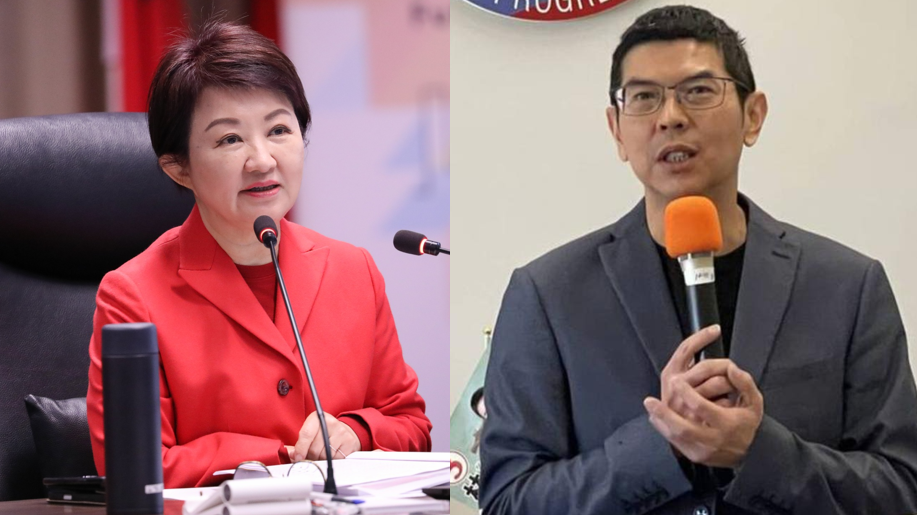 周永鴻（右） 質疑，盧秀燕既然沒有國民黨的主導權，要拿什麼實質影響力來化解全黨的疑美論？ 圖：新頭殼合成
