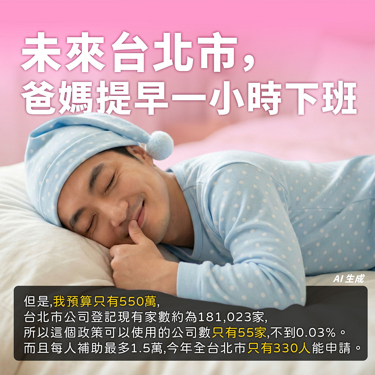黃子一批評，蔣萬安政策不負責任。 圖：翻攝自黃子一臉書