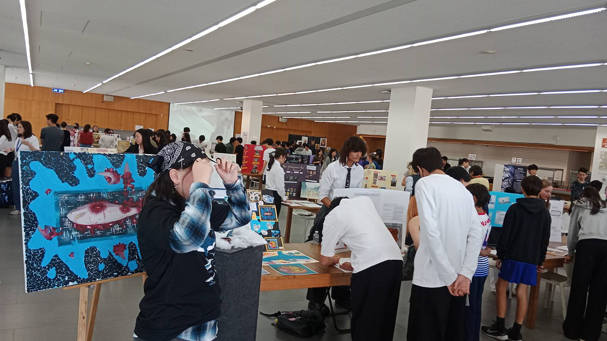 高雄美國學校IB「個人專案展覽」登場。 圖：孫家銘攝