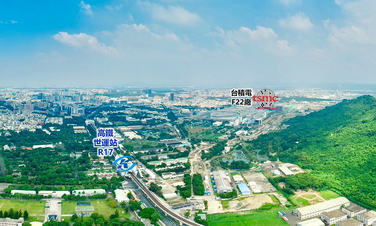 高雄楠梓產業園區與捷運系統鳥瞰圖。 圖：高雄市經發局/提供（資料照）