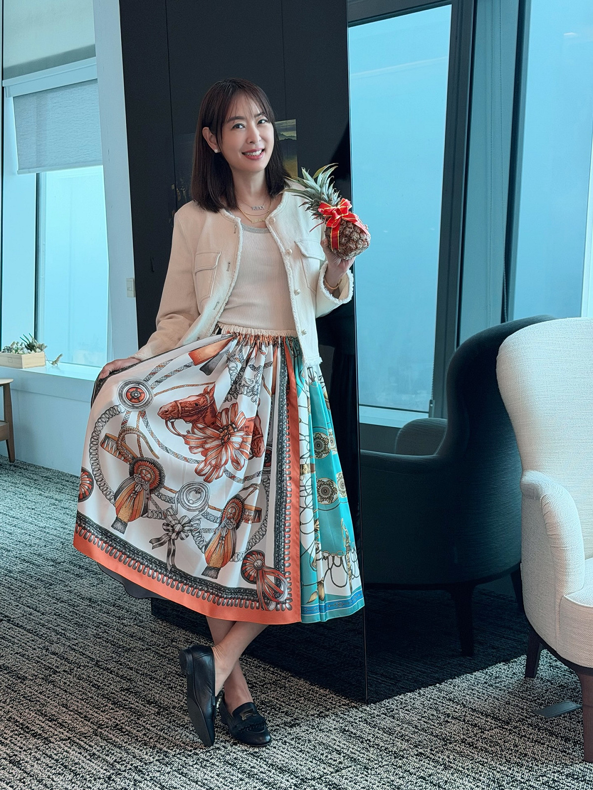 台北101董事長賈永婕，近期因推動歷史教育，被封為「民主油罐車」。 圖：翻攝自賈永婕Threads