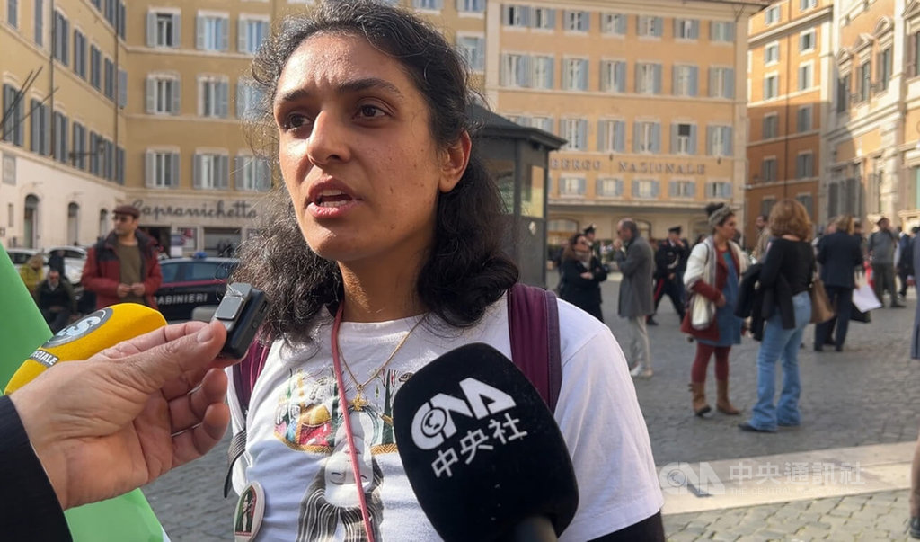 伊朗女權運動人士Shiva認為正義不是復仇，是實現一個真正自由的世界，不再有人遭受不公義。中央社記者黃雅詩羅馬攝　115年3月4日 圖：中央社提供