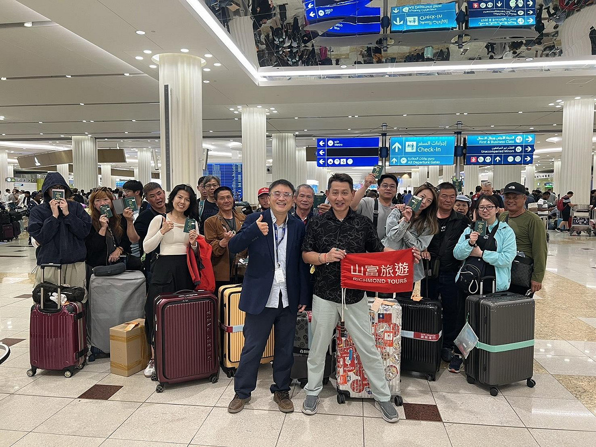駐杜拜辦事處協助國人返台。 圖：駐杜拜辦事處提供