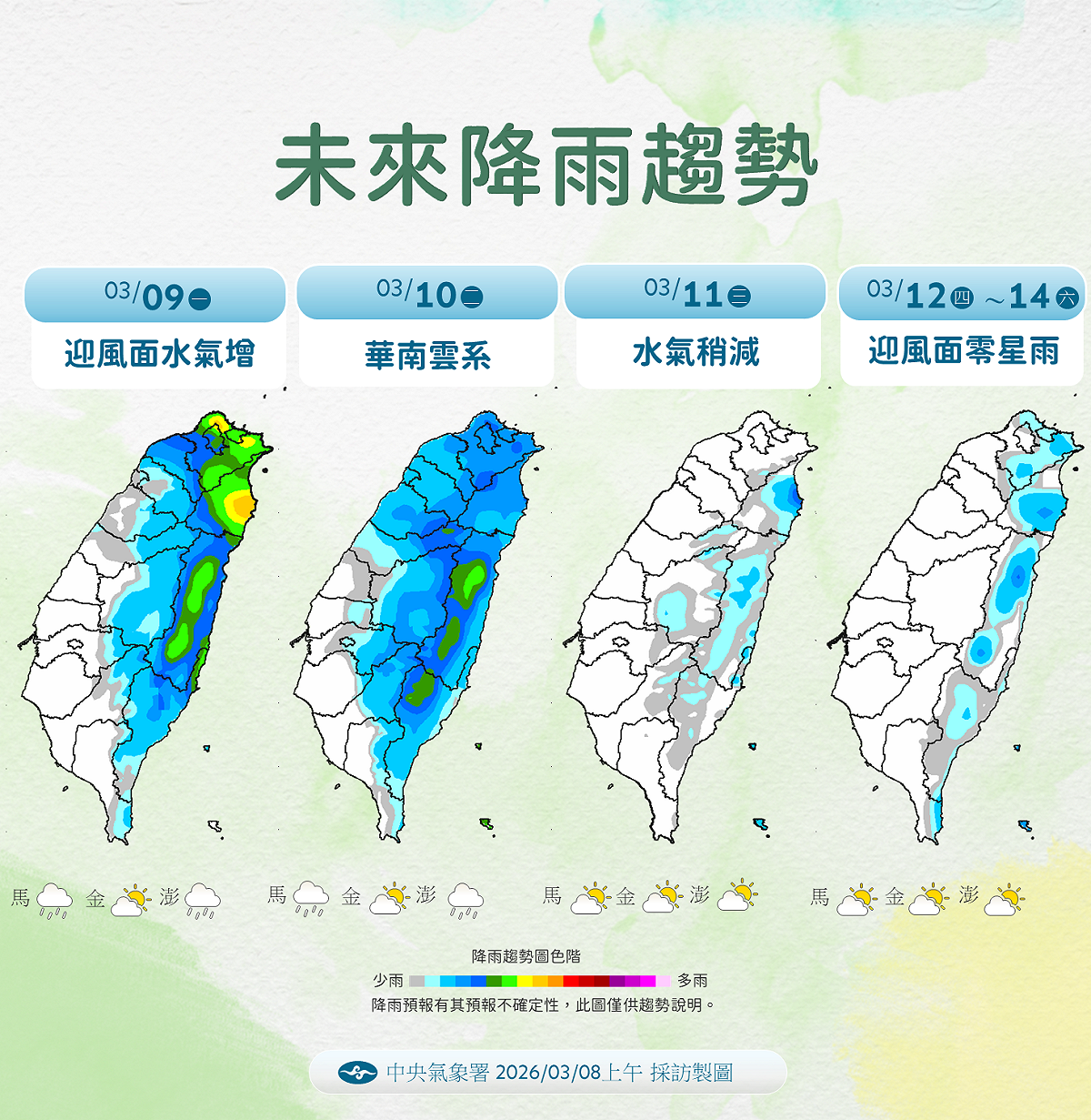未來一週降溫趨勢。 圖：氣象署／提供