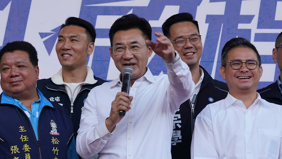江啟臣第二場見面會選在盧秀燕的本命區。 圖：取自許育璿臉書（資料照片）