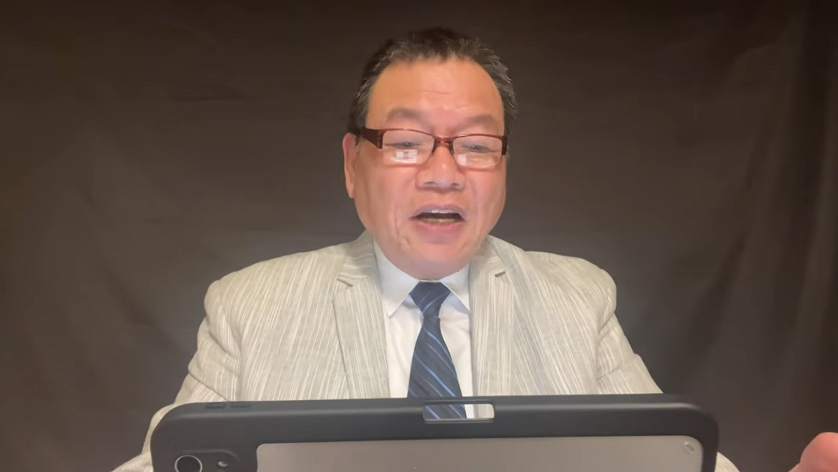 台商廖金漳批中國「七不講」教育洗腦下一代、抹殺正義，呼籲民眾反抗體制以終結悲劇。 圖：翻攝自 「台灣入美聯邦。塔山之春.廖金漳」YT頻道