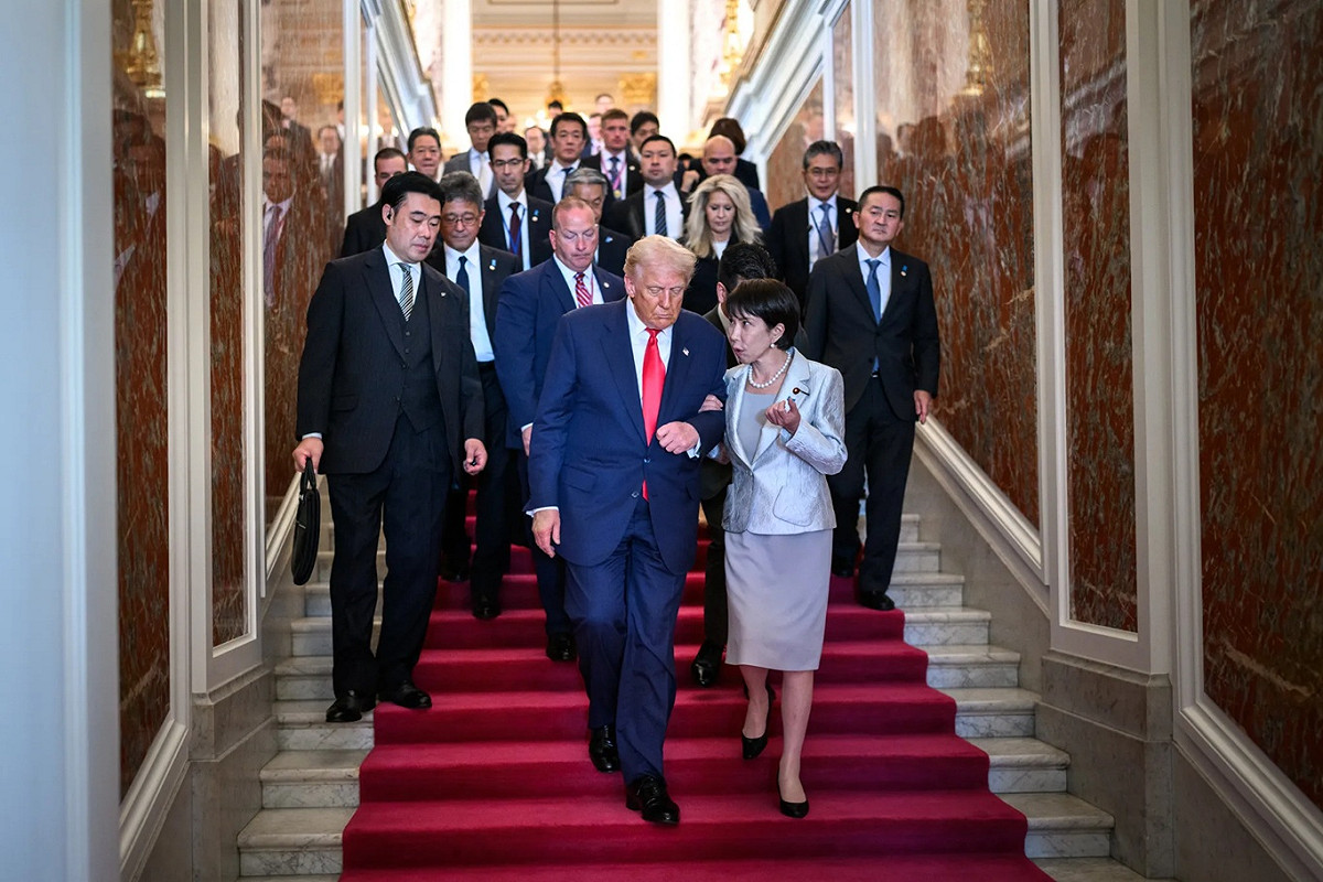 日本內閣總理大臣高市早苗（前右）與美國總統川普（前左）將於3月19日華府舉行高峰會 圖：翻攝自白宮官網（資料照片）