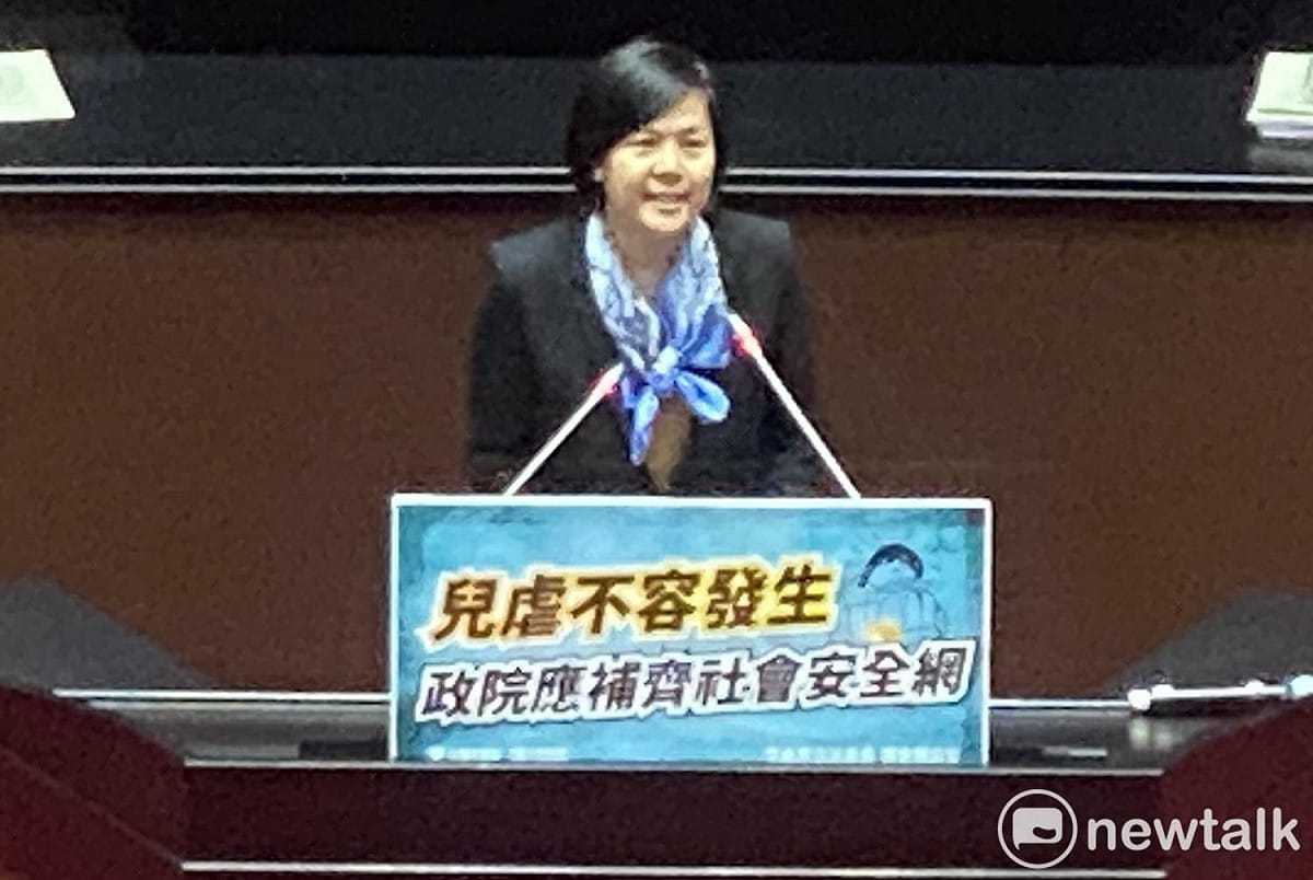 民眾黨立委李貞秀13日首次在國是論壇發言。 圖：林朝億/攝