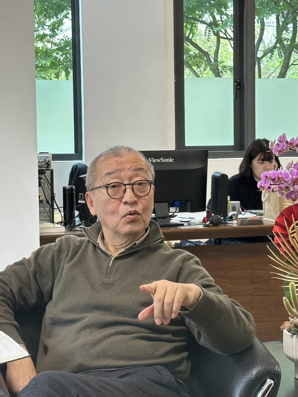 民進黨宜蘭縣長提名人林國漳競選總部主委林向愷。 圖：朱蒲青攝