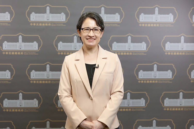 蕭美琴說，會與全球夥伴緊密合作，共同打造一個「不遺漏任何人」的世界。 圖：總統府提供