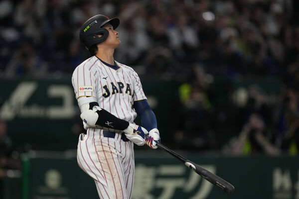 日本強打大谷翔平今（15）雖有開轟，開轟，但最終未能上演逆轉劇本。 圖：達志影像/美聯社
