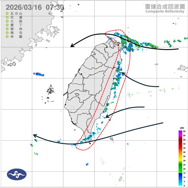 吳聖宇指出，近日底層風向，轉變成高壓迴流偏東風，這種現象會讓台灣天氣變暖，所以之後已不太會再出現10度以下低溫。 圖：取自天氣職人吳聖宇臉書