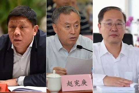 中國三名院士遭傳被消失，均是中國軍工集團的重要人物。吳曼青（左一）、趙憲庚（中）及魏毅寅（右一） 圖：翻攝自@FuFuLaiLe_