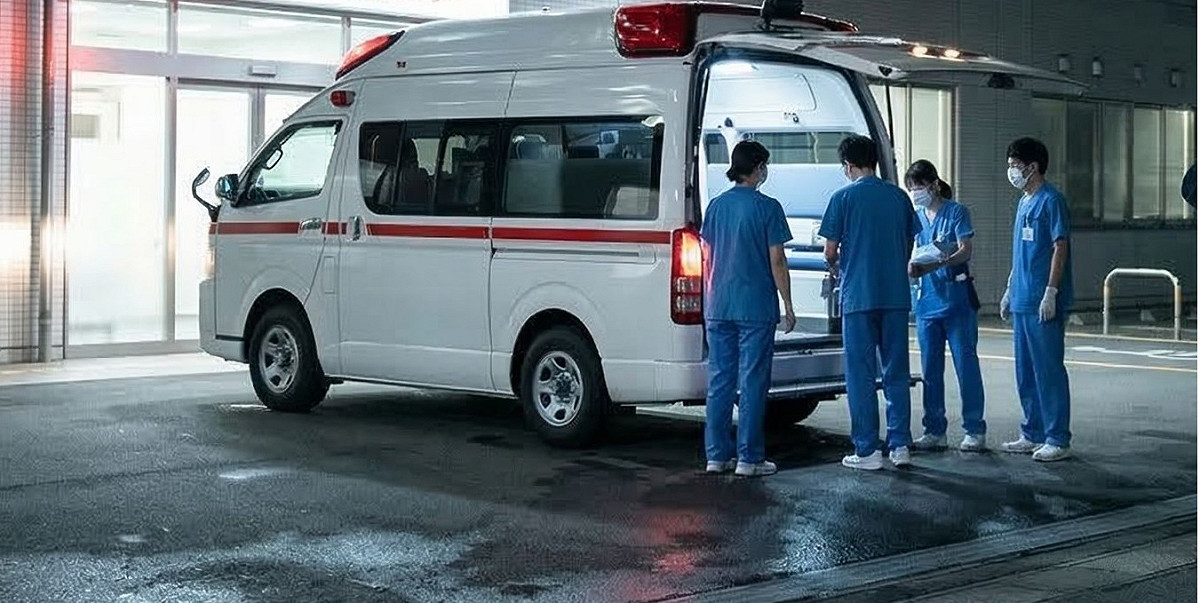 台旅客遊日心絞痛，因無專科醫遭急診拒收，被迫半夜徒步離院，引爆50萬網民瀏覽並熱議台日醫療差異。 圖：Gemini_AI生成 / 曾郡秋 製