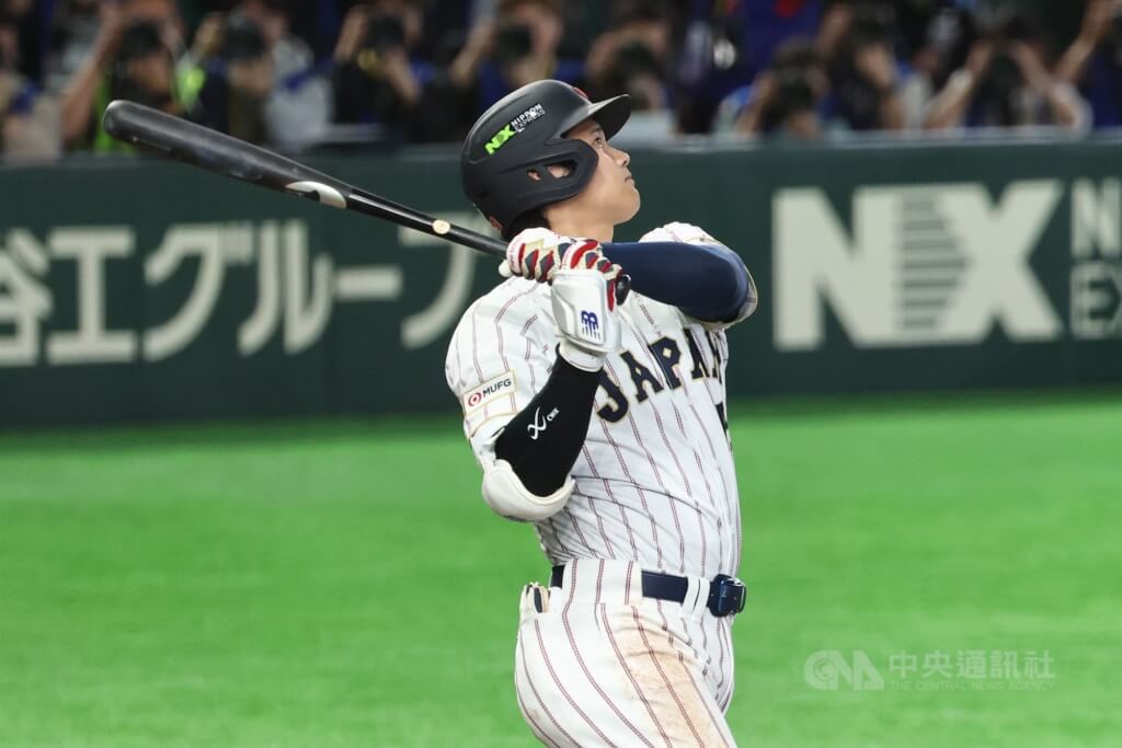 世界棒球經典賽（WBC）公布本屆賽事最佳陣容，日本隊大谷翔平以指定打擊獲選。（中央社檔案照片）
