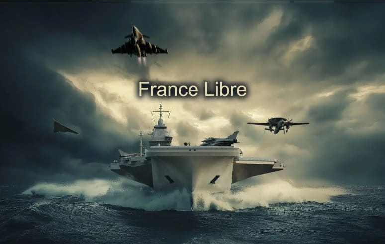 法國總統馬克宏 18 日出席法國海軍集團公開活動，宣布將「新一代航空母艦」命名為「自由法國號」，預計自 2038 年起加入法國海軍服役。 圖：翻攝自 法國海軍集團