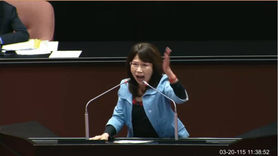 陳昭姿怒嗆賴政府「有本事公開宣布，台灣中國、一邊一國，那才有所謂《國籍法》」。 圖：截自立法院IVOD