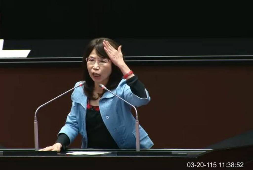 邵立中反嗆陳昭姿(圖)，回去問問柯文哲、黃國昌，敢不敢公開宣示一邊一國？周玉蔻說，她的衣服實在是太醜，邵立中直言，最醜的是她的心。 圖：截自立法院IVOD