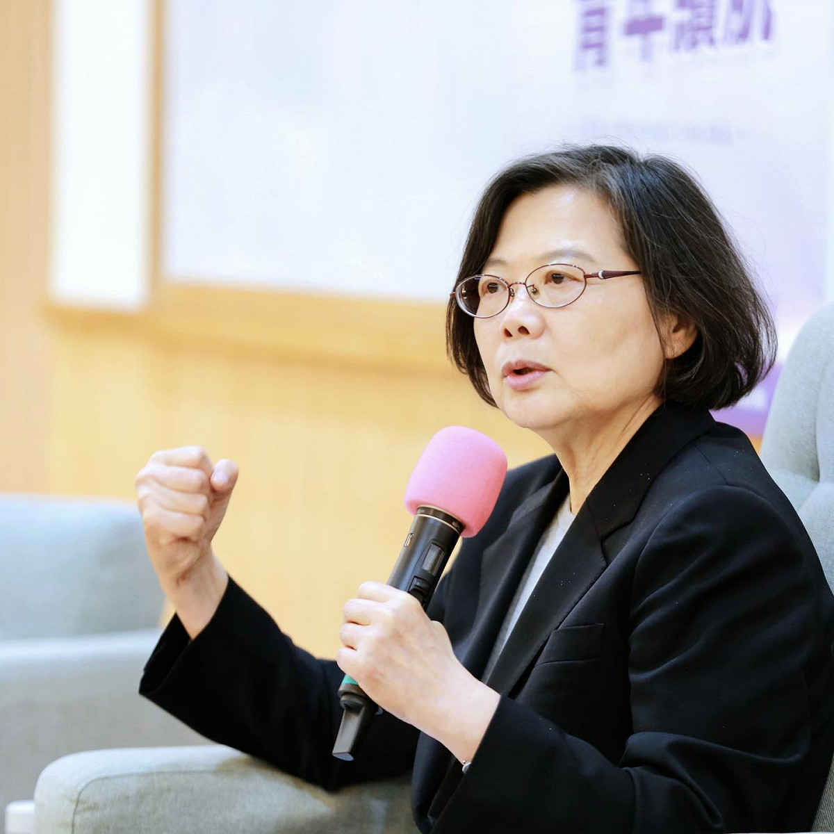 前總統蔡英文今（21日）於社群平台分享日前赴東吳大學演講的心得。 圖：翻攝自蔡英文臉書
