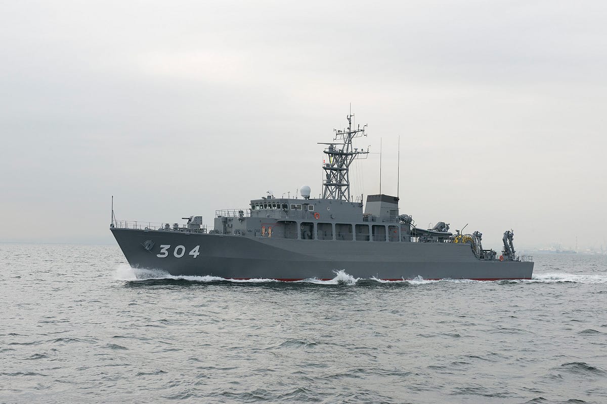 日本海上自衛隊「淡路級」掃海艦「淡路號（MSO-304）」。 圖：翻攝mod.go.jp