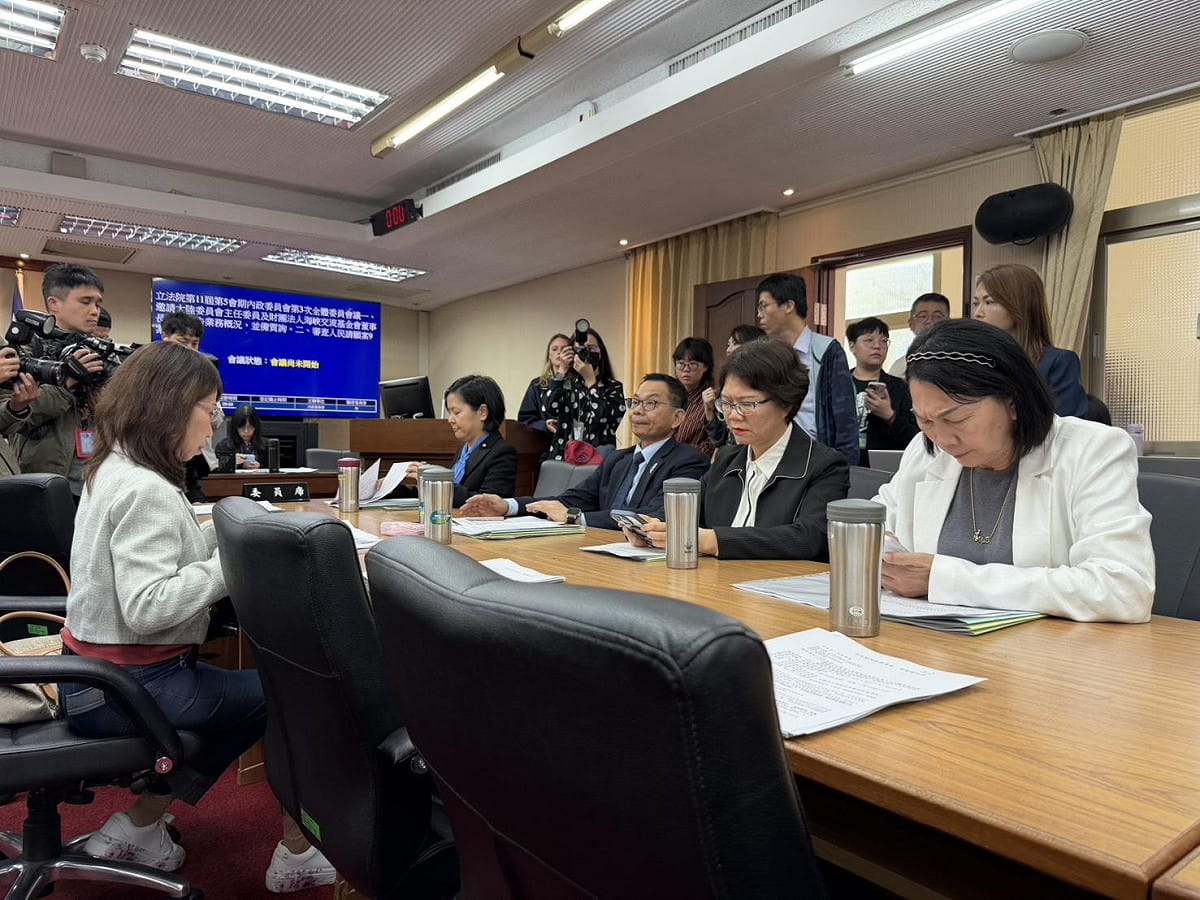 民眾黨八席立委，今日在內政委員會出席五名。 圖：金大鈞 / 攝