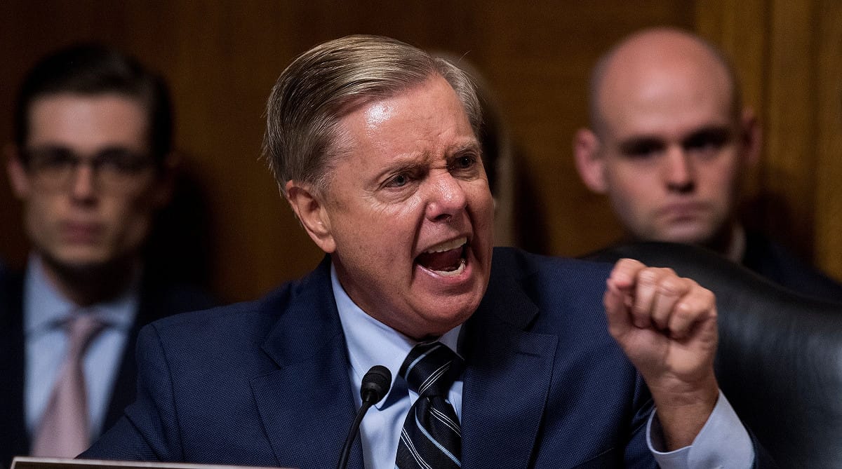 美國共和黨參議員林賽．葛拉漢（Lindsey Graham）。 圖：翻攝自 X @GlobeEyeNews