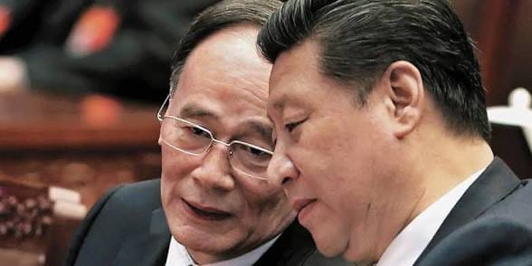 昔日的「習王體制」已從歷史灰燼進入了最後的政治清算。羽翼被剪除殆盡，外界最關注這把火是否會燃向王岐山(左)本人？ 圖：翻攝自X帳號@cskun1989