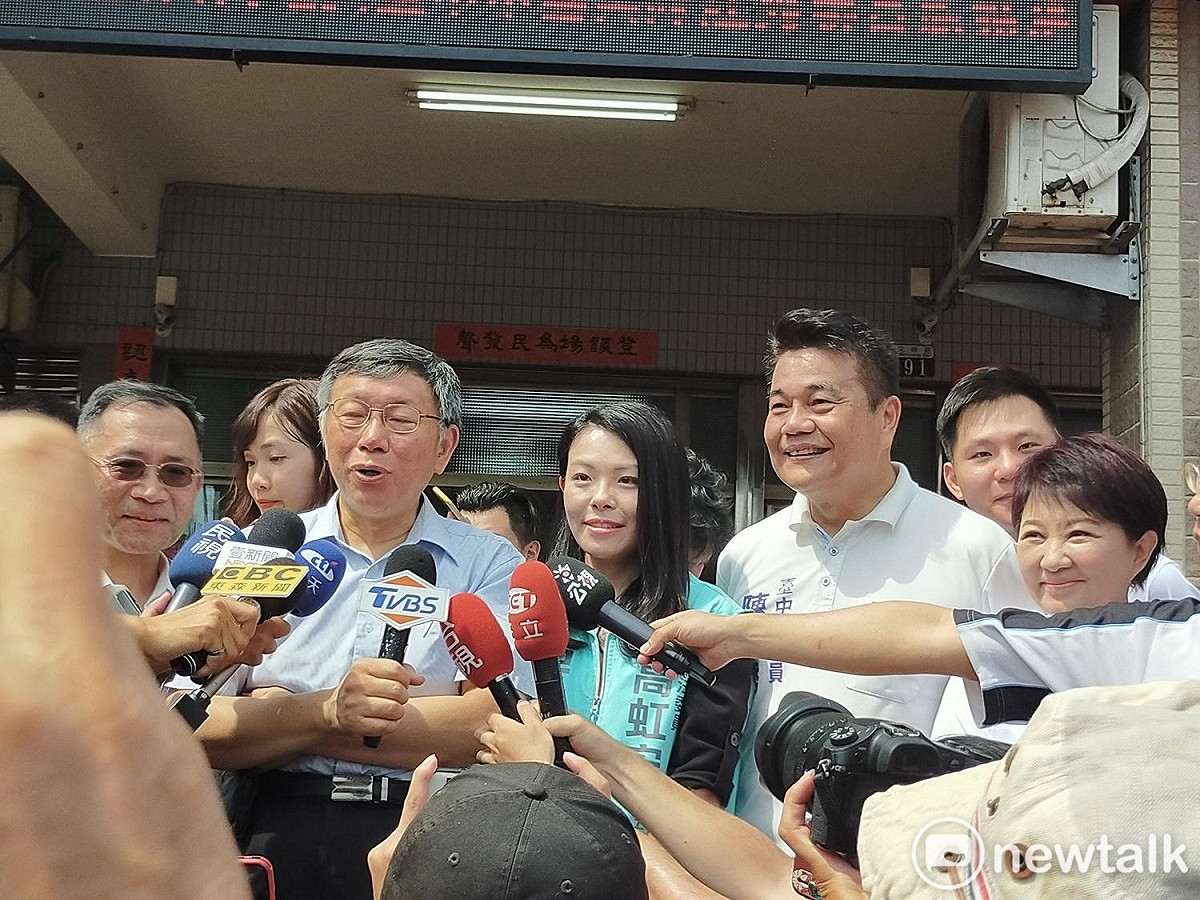陳廷秀與高虹安成立聯合服務處，柯文哲與盧秀燕都到場。 圖：新頭殼資料照