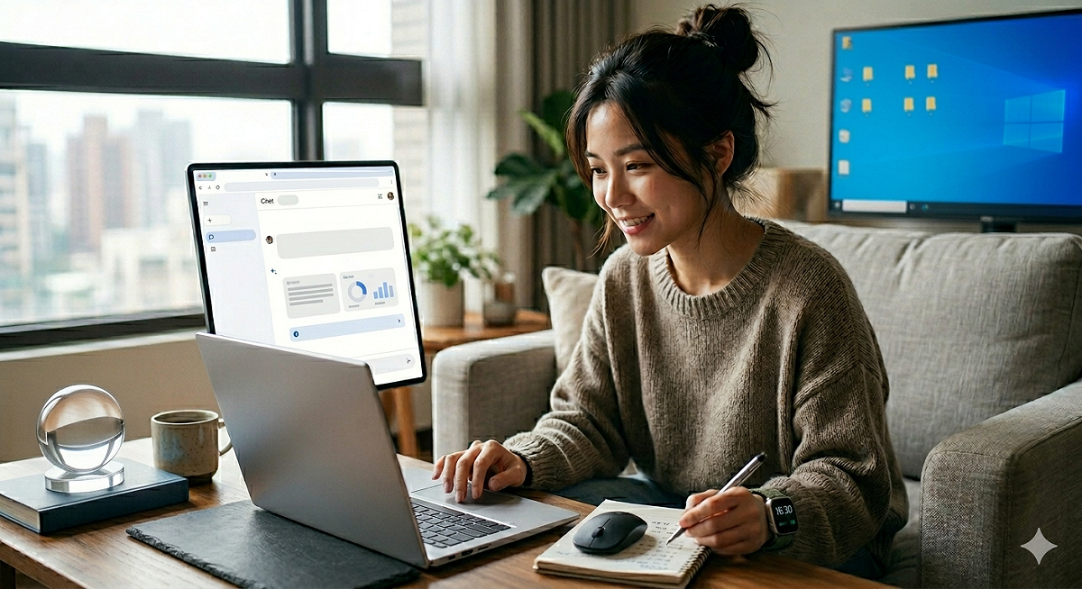 Google今(27)日正式宣布，可將來自ChatGPT、Claude與Copilot的內容轉移至Gemini，讓用戶不必重新訓練 AI 助理，共有2種匯入方式。(示意圖) 圖：Gemini AI生成 / 林冠妤製
