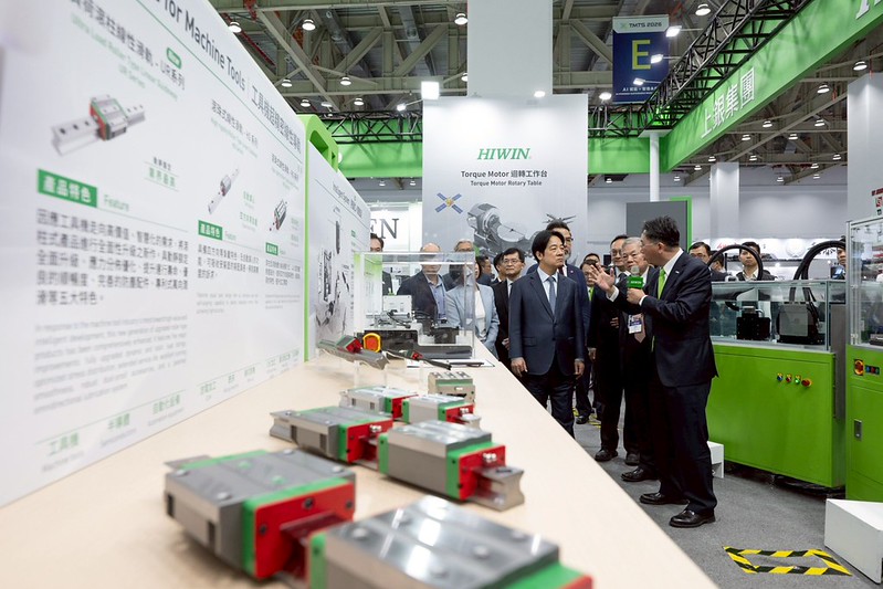賴清德總統今（27）日前往台中出席「TMTS 2026台灣國際工具機展」。 圖：總統府提供