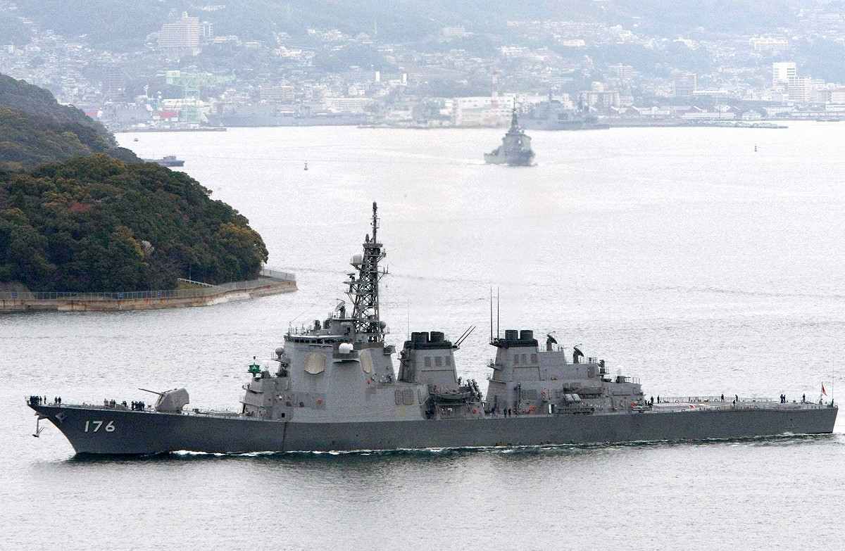 日本海上自衛隊神盾艦「鳥海號」已具備發射美製「戰斧」巡弋飛彈能力。 圖：達志影像／路透社