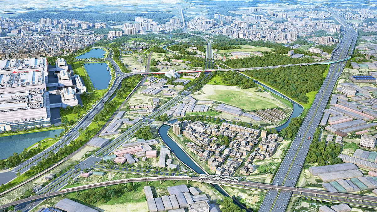「高雄第三園區聯外交通整體計畫」路網模擬圖。 圖：高雄市政府/提供
