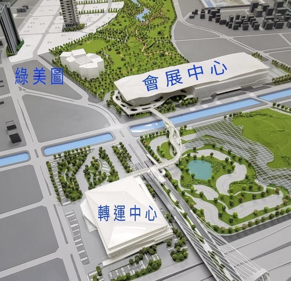 陳淑華建議儘速興建會展中心至轉運中心的空橋。 圖：台中市政府/提供