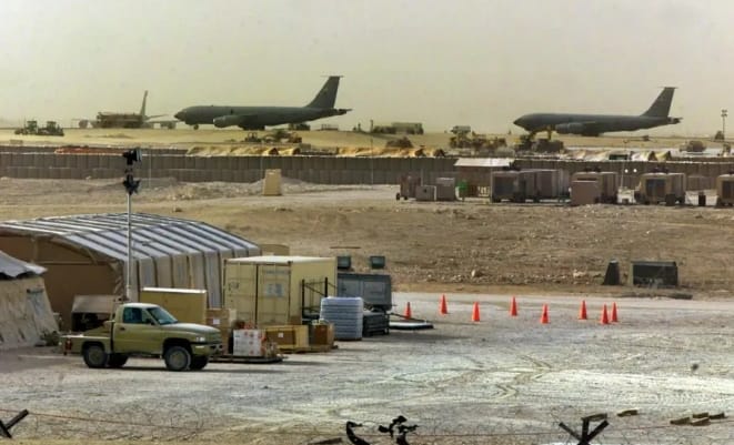 美國在中東的基地有大量物資難以移動。 圖 : 翻攝自軍武次位面