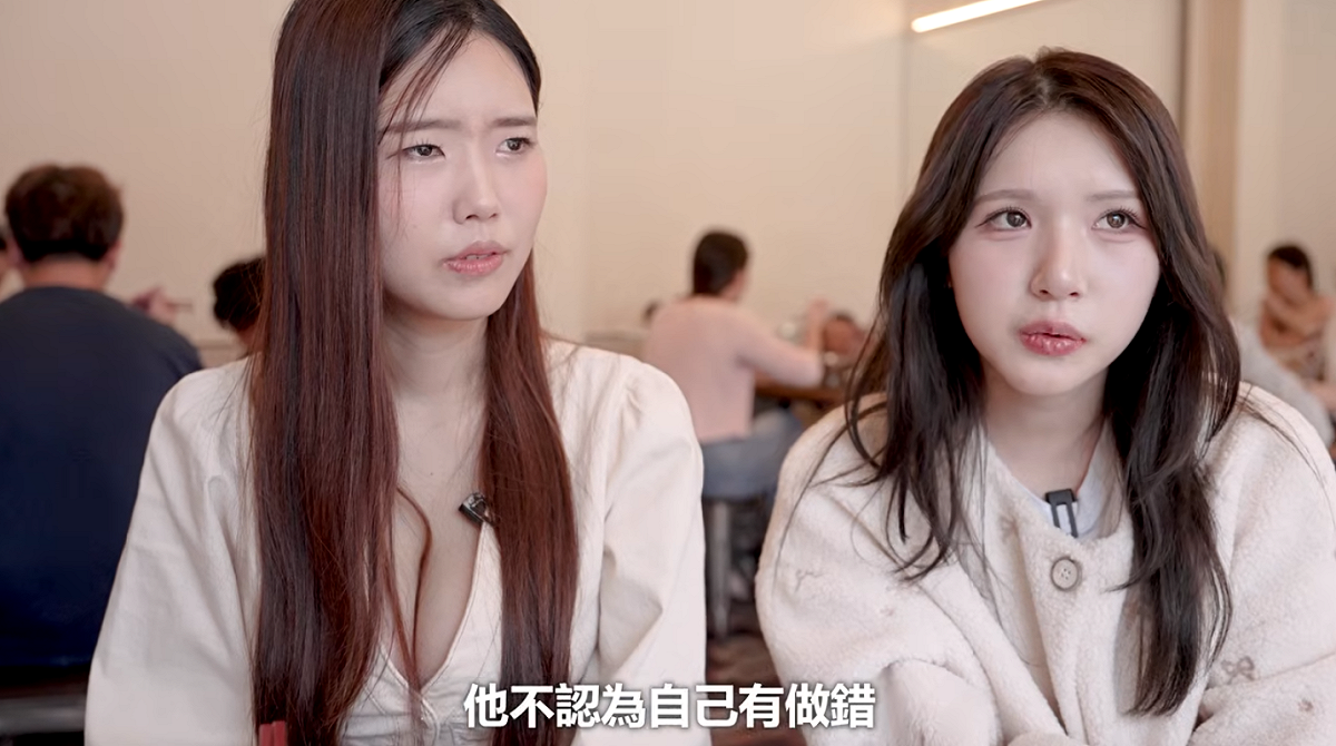 廉世彬(右)登上「韓國女生Judy」的YouTube頻道時，首度談起此事。 圖：翻攝自韓國女生Judy YT頻道