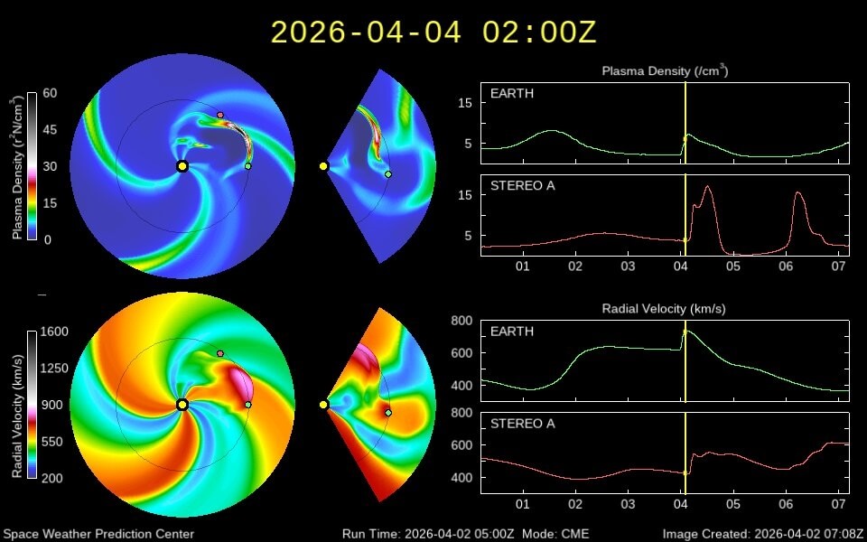 中央氣象署太空天氣作業辦公室4日發布地磁擾動示警，影響時間約18個小時。（圖取自氣象署網頁cwa.gov.tw）